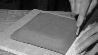 Make a textured square clay slab plate two versions [upl. by Gies]