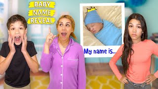 BABY NAME REVEAL  Familia Diamond [upl. by Atiroc668]