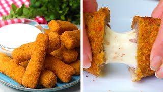 Cheesy Homemade Mozzarella Sticks Recipe [upl. by Temple]