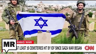 Israeli Army Blatantly Desecrating Gaza Cemeteries [upl. by Aicina]