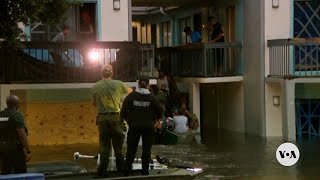 Residents evacuated from Clearwater as Hurricane Milton lashes Florida  VOA News [upl. by Natsirc]