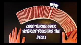 Make Their Card Turn Over Without TOUCHING The Deck Card Trick Performance And Tutorial [upl. by Flyn]