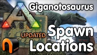 ARK  Giganotosaurus Spawn Points UPDATED [upl. by Torey]