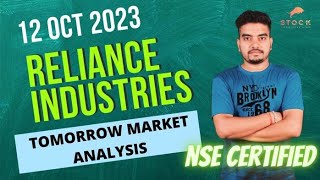 12 OCT  Reliance Stock Analysis  Reliance Share News  Stock News [upl. by Dickman]