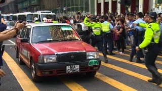 Hong Kong Cars roll down cleared protests sites [upl. by Gareri]