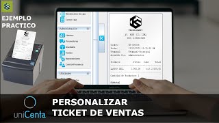 Unicenta oPOS Personalizar Ticket de Ventas [upl. by Zerk]