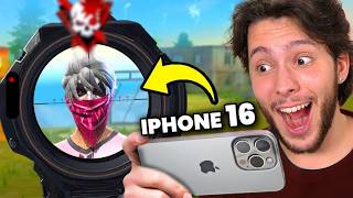 Joguei FREE FIRE No NOVO IPHONE 16 2024 [upl. by Solley571]