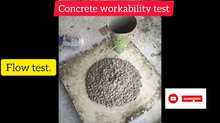 flow table test by using slump cone workability test of concrete flowtable concrete civiltest [upl. by Eidderf]