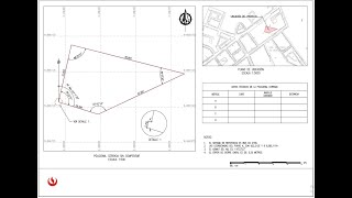 Plano Topográfico de Poligonal Cerrada [upl. by Freberg]