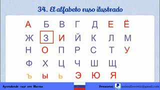 Clase 34  el alfabeto ruso ilustrado Curso de ruso [upl. by Haidej]