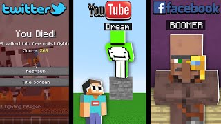 REDES SOCIAIS REPRESENTADOS NO MINECRAFT [upl. by Idel]