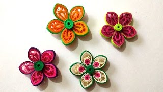 How To Make Beautiful Flower Using Paper Art Quilling [upl. by Genie649]