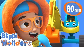 Its Blippis Winter Snowy Excavator Song  Blippi Wonders Educational Videos for Kids [upl. by Newob]