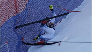 Mega crash Aleksander Aamodt Kilde at Wengen Ski Downhill Abfahrt Lauberhornrennen Switzerland [upl. by Monagan]