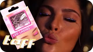 LEDLashes die im Dunkeln leuchten Die verrücktesten AccessoireTrends 2018  taff  ProSieben [upl. by Sabas830]