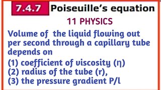 Poiseuilles Law  Pressure Difference Volume Flow Rate Fluid Power Physics Problems [upl. by Aggappe]