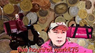 five hours of work€75in Austria Vienna foodora rider [upl. by Anaujd]