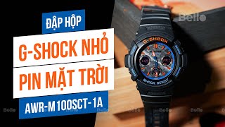 Đập hộp GShock Pin Mặt Trời  Tough Solar AWRM100SCT1A phối màu City Camouflage mới tại Bello [upl. by Anivlem]