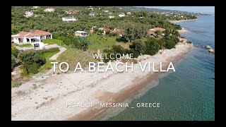 Welcome to a seafront villa  Petalidi Messinia Greece [upl. by Yrelbmik]