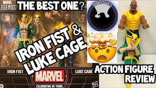 LUKE CAGE amp IRON FIST MARVEL LEGENDS ACTION FIGURE REVIEW WCOMPARISONS GI JOE STREET FIGHTERMORE [upl. by Ardith948]