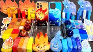 ELEMENTAL Ember vs Wade Slime Mixing MakeupPartsGlitter Into Slime ASMRsatisfyingslime [upl. by August852]