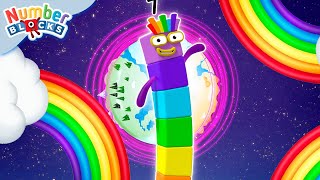 Rainbows Colourful Maths and Shapes  123  Learn to Count  Numberblocks [upl. by Aubrey345]