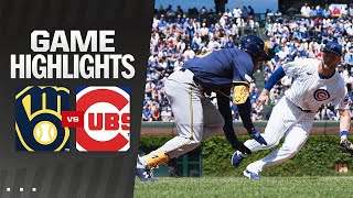 Brewers vs Cubs Game Highlights 5524  MLB Highlights [upl. by Emirac172]