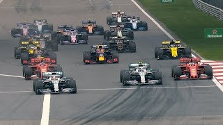 2019 Chinese Grand Prix Chaos And Collisions At The Start [upl. by Wixted]