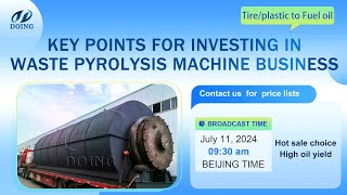 pyrolysis Machine investment PricePyrolysis Plastic Tyre to oil Recycling Plant cost [upl. by Noletta89]