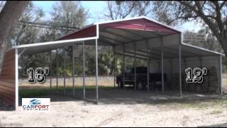 Steel Barns  42X26 Steel Barn Garage Lean To Building By Carport Empire [upl. by Bradstreet]