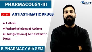 Drugs Acting on Respiratory Tract Antiasthmatic Drugs  Pathophysiology of Asthma  6th sem [upl. by Lleneg]