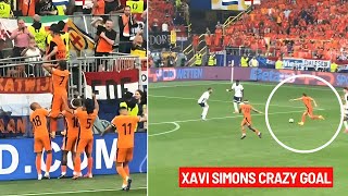 Xavi Simons Crazy Goal Vs England  Netherlands 10 England  Euro 2024 [upl. by Anawqahs]