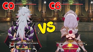 C0 Itto vs C6 Noelle Redhorn Stonethresher Showcase  Genshin Impact [upl. by Hobbie85]