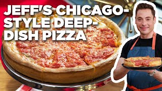 Jeff Mauros ChicagoStyle DeepDish Pizza  Food Network [upl. by Acirej364]