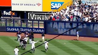 Viral Video Shows Moment Yankees fans throw garbage at Guardians after win [upl. by Esej736]