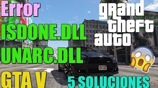 Error ISDONEDLL y UNARCDLL en GTA 5 en Windows 1087 I 5 SOLUCIONES 2024 [upl. by Einnoj]