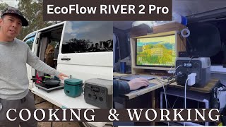 EcoFlow RIVER 2 Pro Outdoor Cooking Working and powering the gadgets on the go [upl. by Eittam]