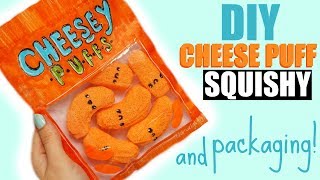 DIY CHEESE PUFF SQUISHY WITH PACKAGING [upl. by Brian]