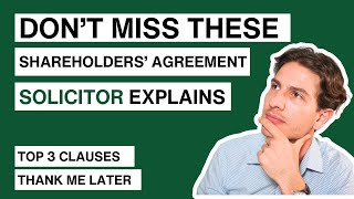 What Should a Shareholders Agreement Include  Avoid Legal Issues [upl. by Tull]