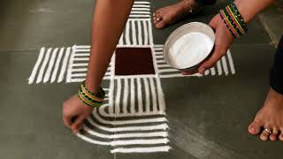 Easy 422 padikolam designs Simple muggulu designs easy rangoli designs Beginners kolam [upl. by Smallman983]