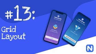 NativeScript Tutorial 13 GridLayout [upl. by Eelyac]
