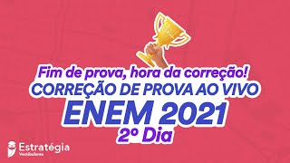 ENEM 2021 AO VIVO  Gabarito do 2° DIA de prova  Correção AO VIVO ENEM GABARITO [upl. by Ahsii]