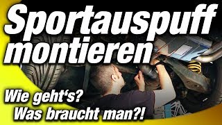 Sportauspuff montieren  Wie gehts was braucht man  BASTUCK Sportauspuff  WESTBERLINCUSTOMS [upl. by Odnarb697]