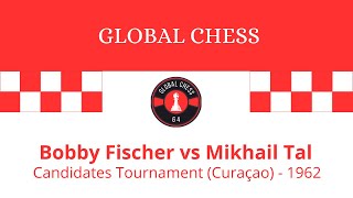 Bobby Fischer vs Mikhail Tal Candidates Tournament Curaçao 1962 [upl. by Okihcas]