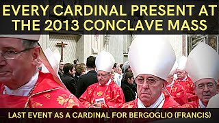 Opening Conclave Mass 2013  Recessional  Bergoglio Pope Francis last public event as a Cardinal [upl. by Yleek]