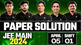 JEE Main 2024 Paper Solution  5th April Shift 1 [upl. by Kinsley]