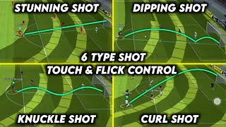 6 Type of Skill Shots Tutorial Touch amp Flick Control eFootball 2023 Mobile Advance Control [upl. by Moses]