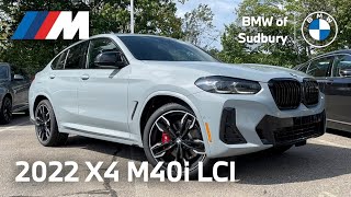 2022 BMW X4 M40i LCI  Whats New  Video Walkaround Brooklyn GreyTacora Red [upl. by Nolrev]