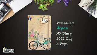 ARPAN Diary 2022 Day a Page A5 Vintage Cream  ST2163 [upl. by Airlee]