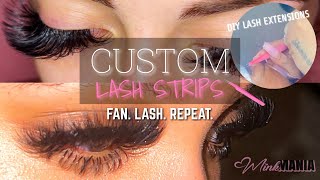 DIY LASH EXTENSIONS  HOW TO MAKE CUSTOM STRIP LASHES [upl. by Eiaj557]